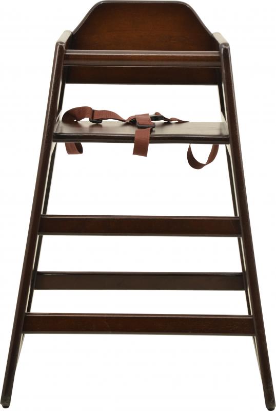 Commercial Walnut Wooden High Chair